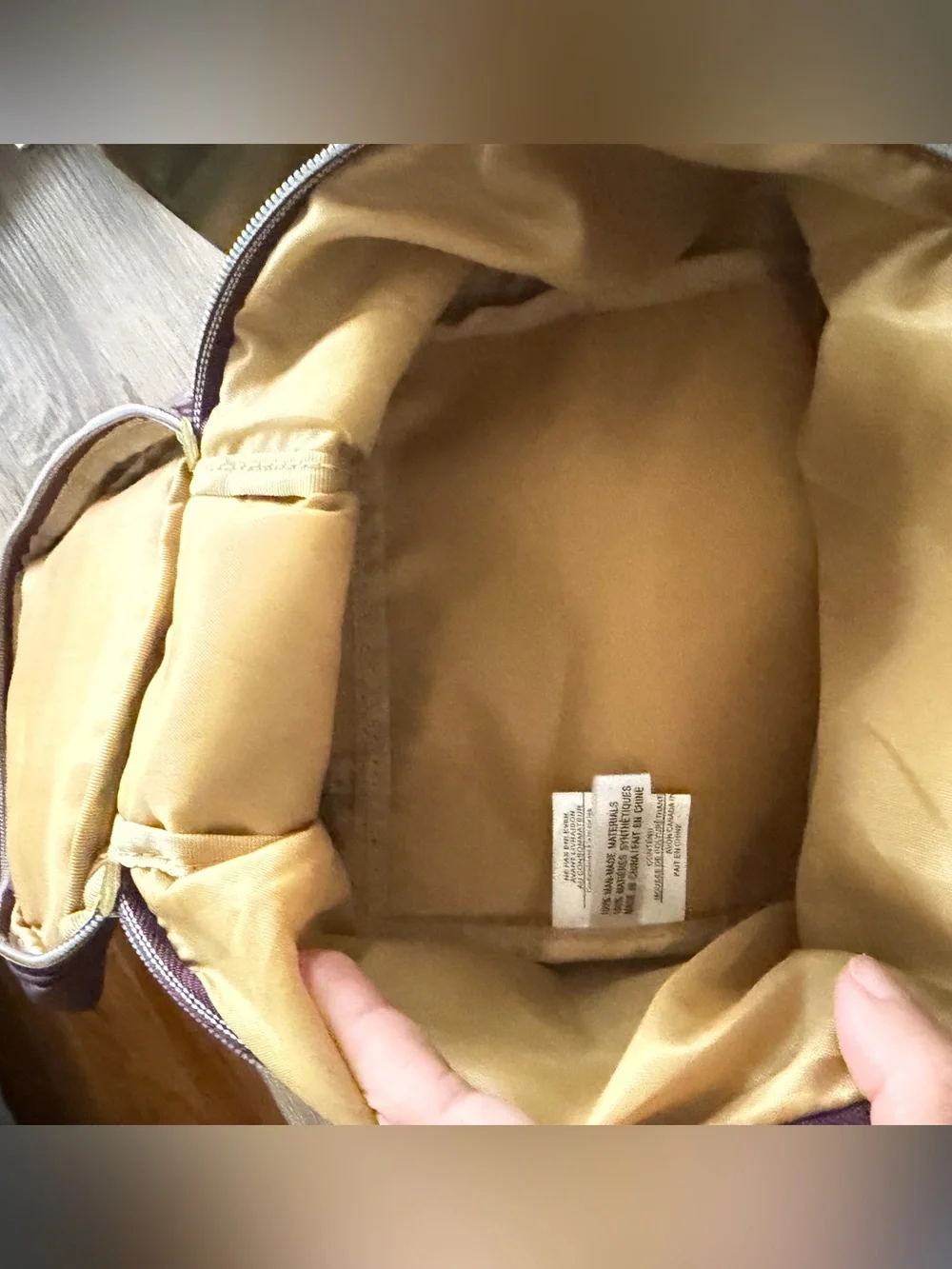 Avon Women’s Toiletry Makeup Travel Cosmetics Bag Gold Purple Case F3250741